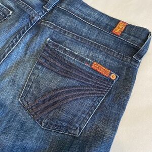 7 For All Mankind Blue Cropped Jeans